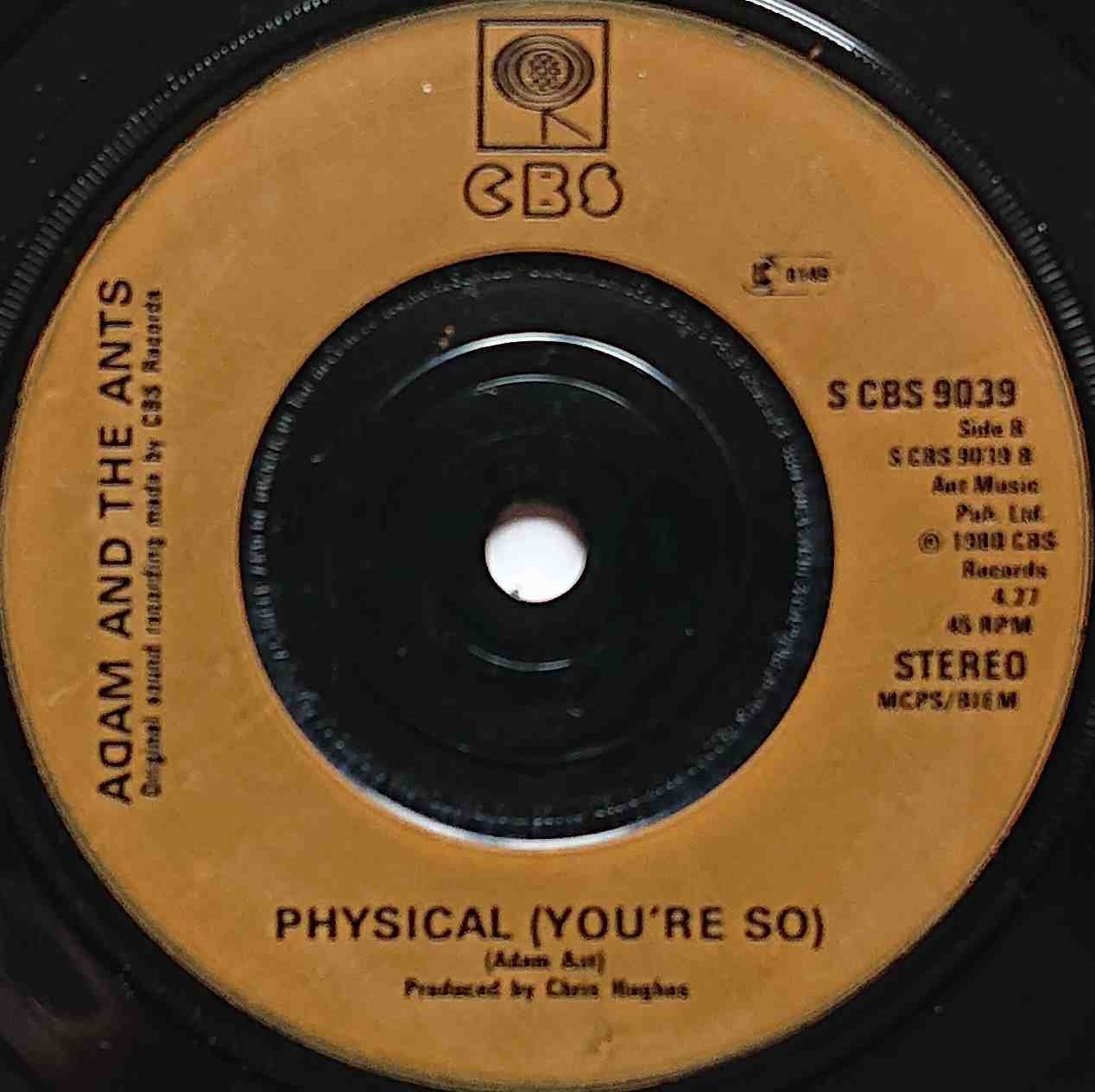 CBS 9039 Dog eat dog Adam and the Ants Label